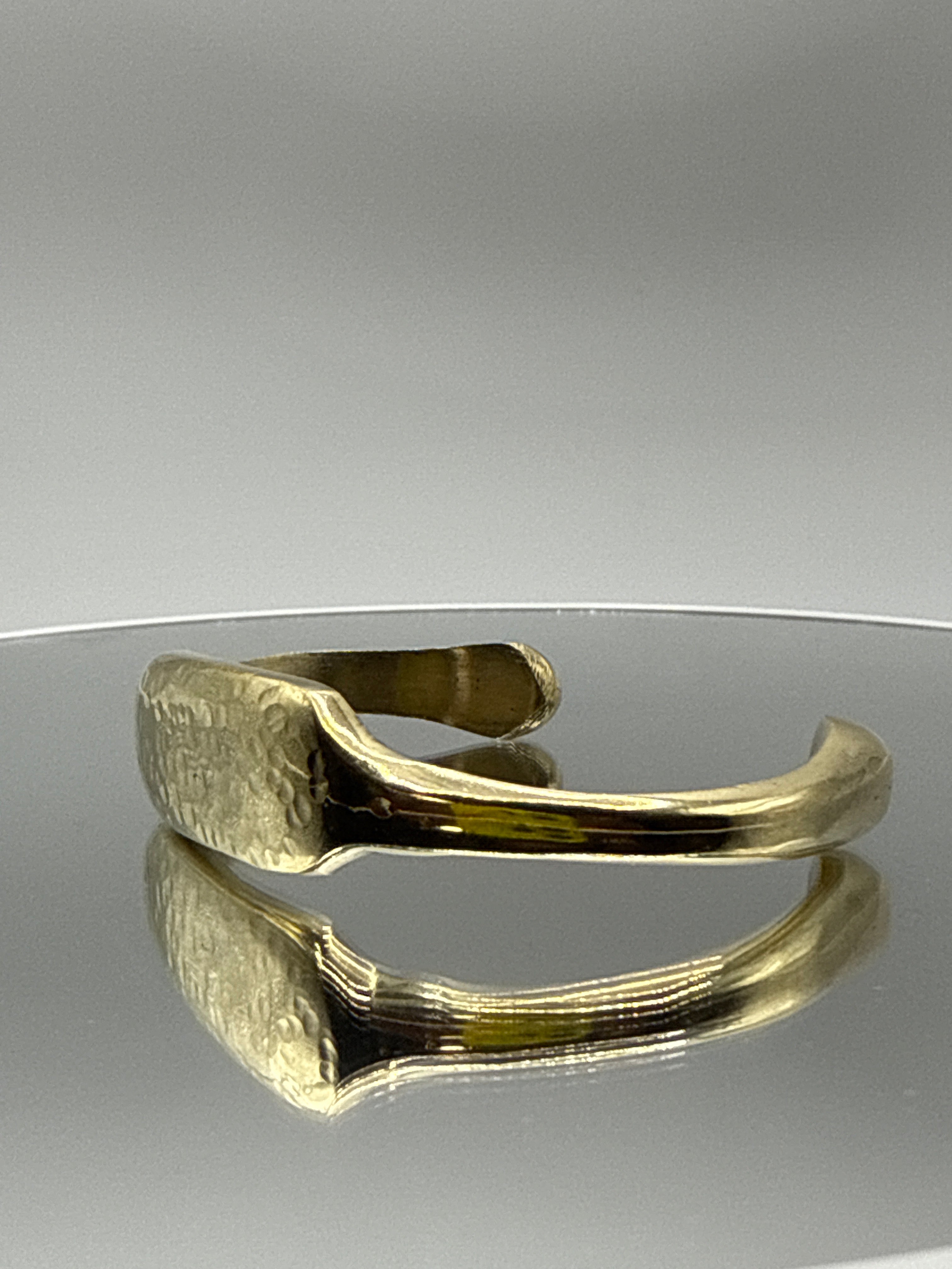 Hammered ID Bracelet Cuff