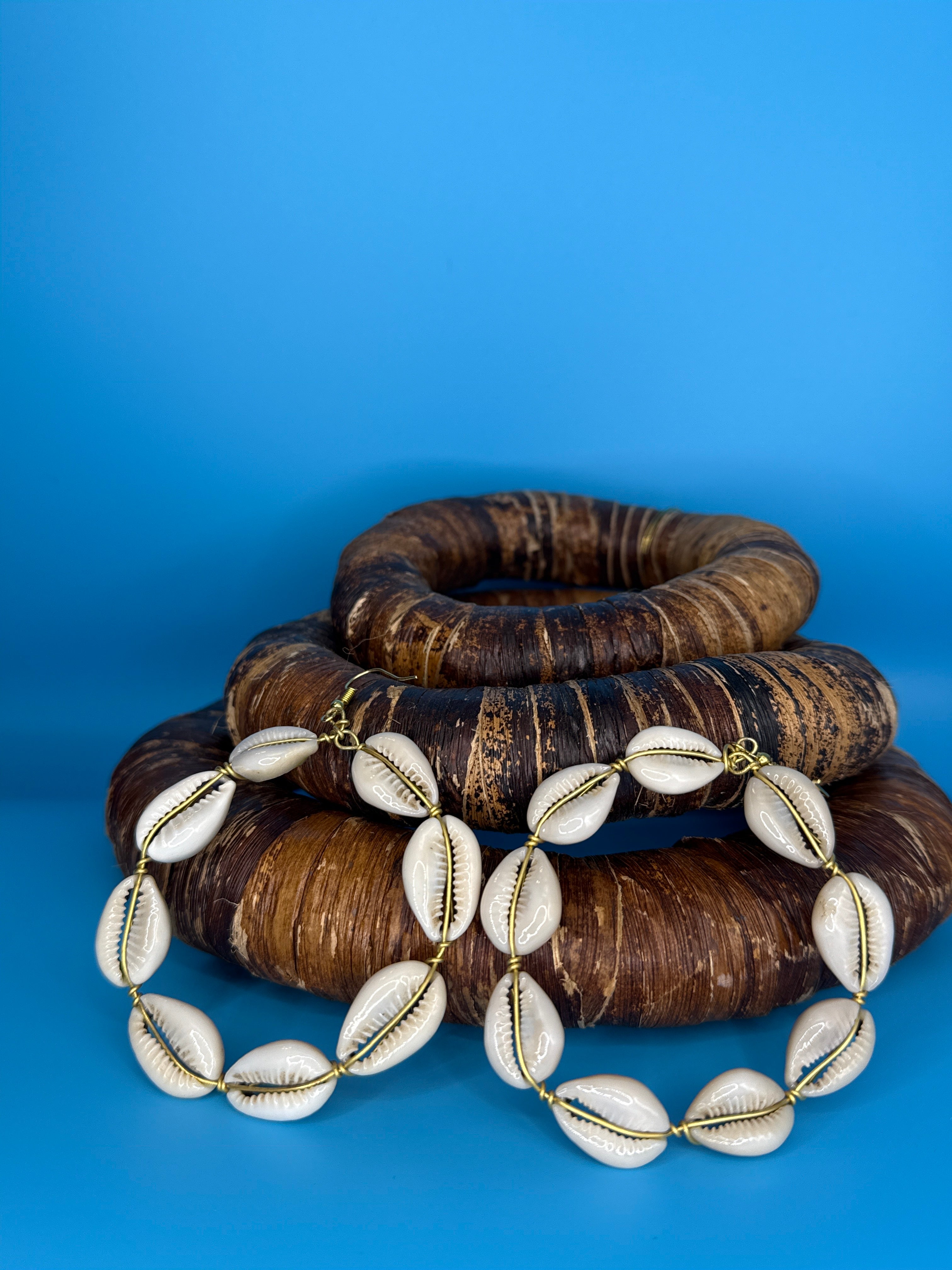 Cowrie Hoops