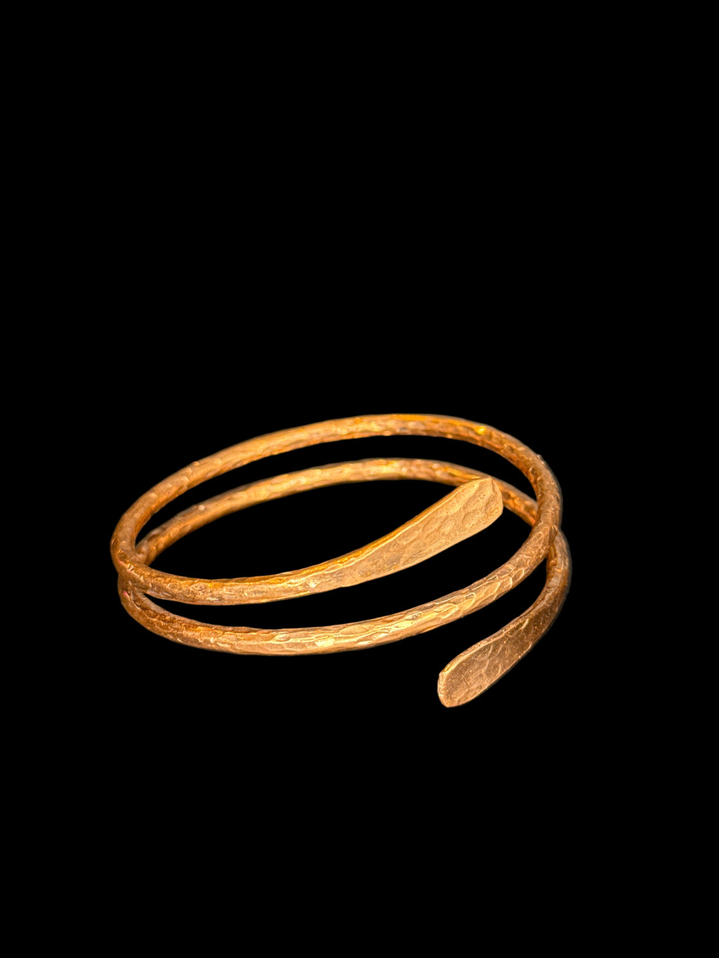 Hammered Triple Coil Bangle