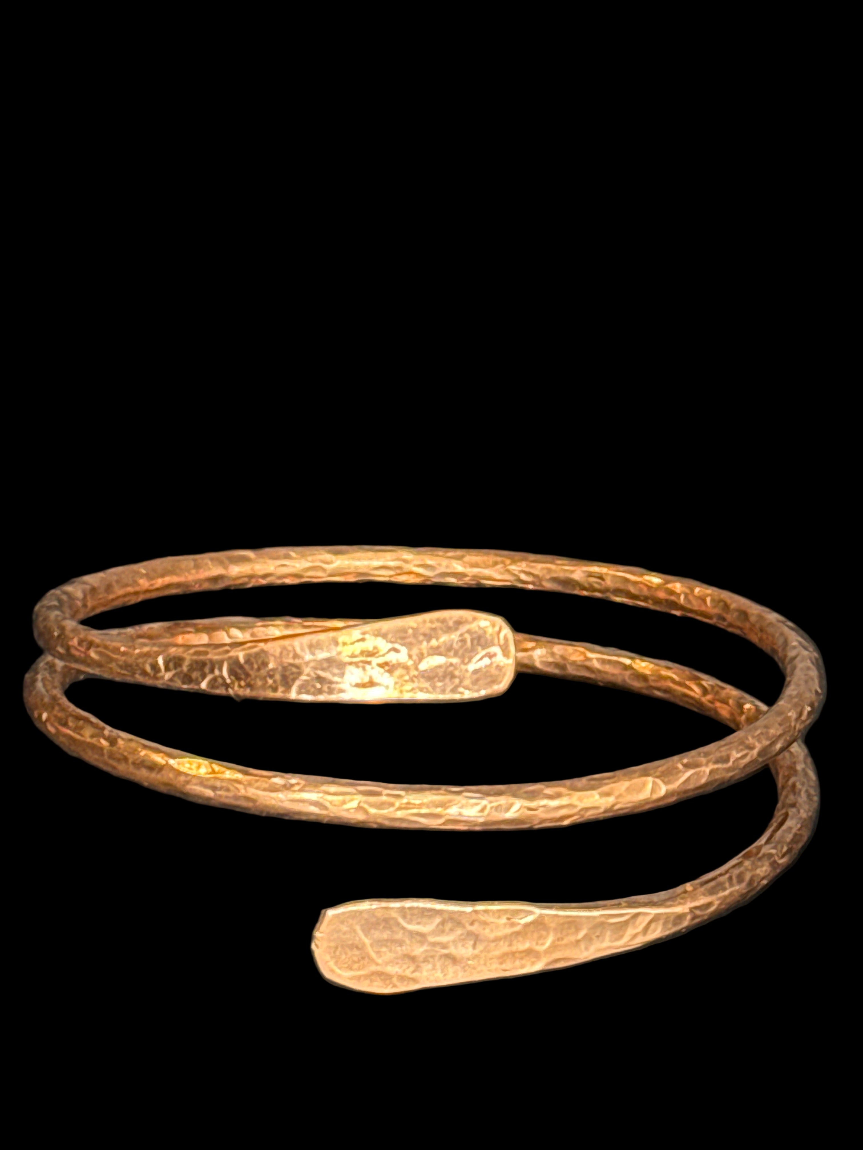 Hammered Triple Coil Bangle